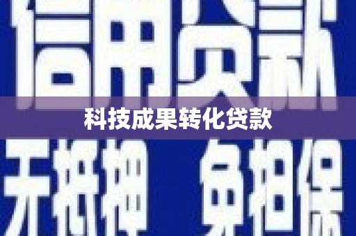 溧水科技成果转化贷款