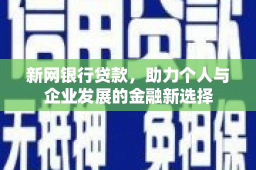 溧水新网银行贷款，助力个人与企业发展的金融新选择