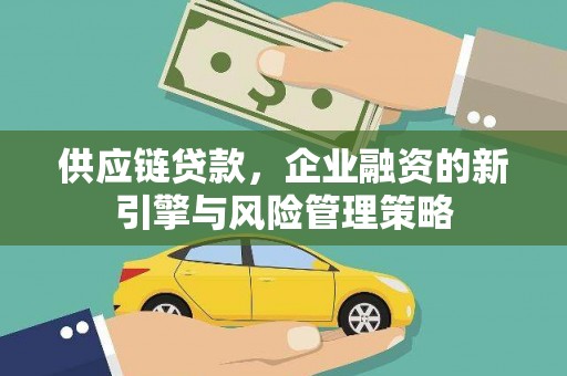 溧水供应链贷款，企业融资的新引擎与风险管理策略