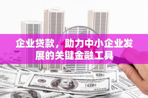 溧水企业贷款，助力中小企业发展的关键金融工具