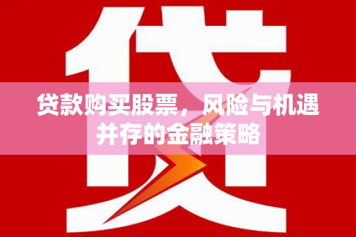 溧水贷款购买股票，风险与机遇并存的金融策略