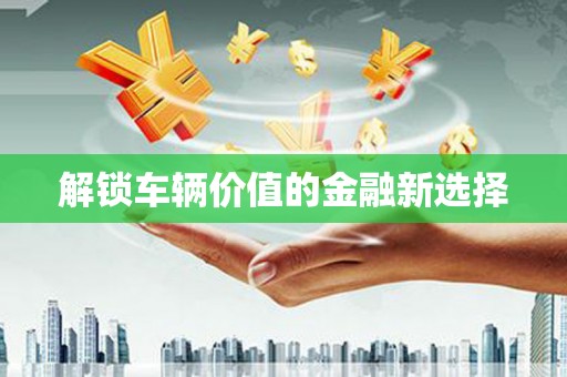 溧水解锁车辆价值的金融新选择